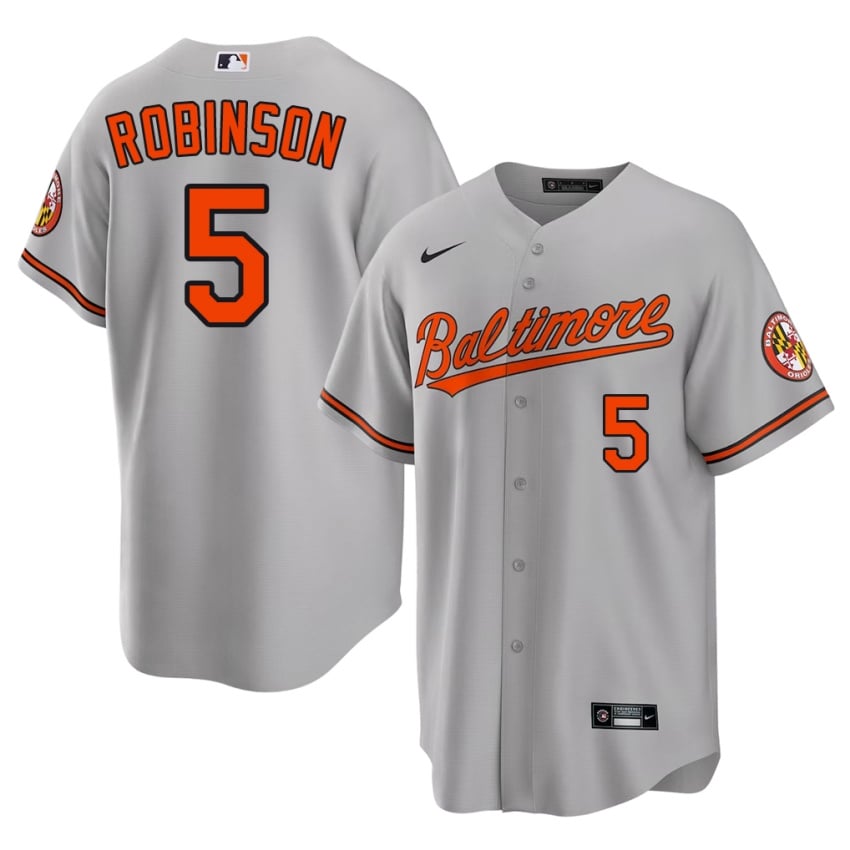 Baltimore O's Brooks Robinson Gray #5 Mens 2026 Jersey 895668-800