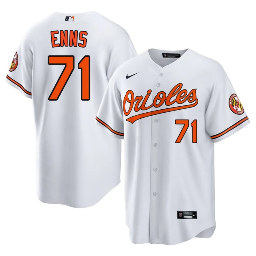 Baltimore Dietrich Enns White #71 Men's 2026 Jerseys 153511-288