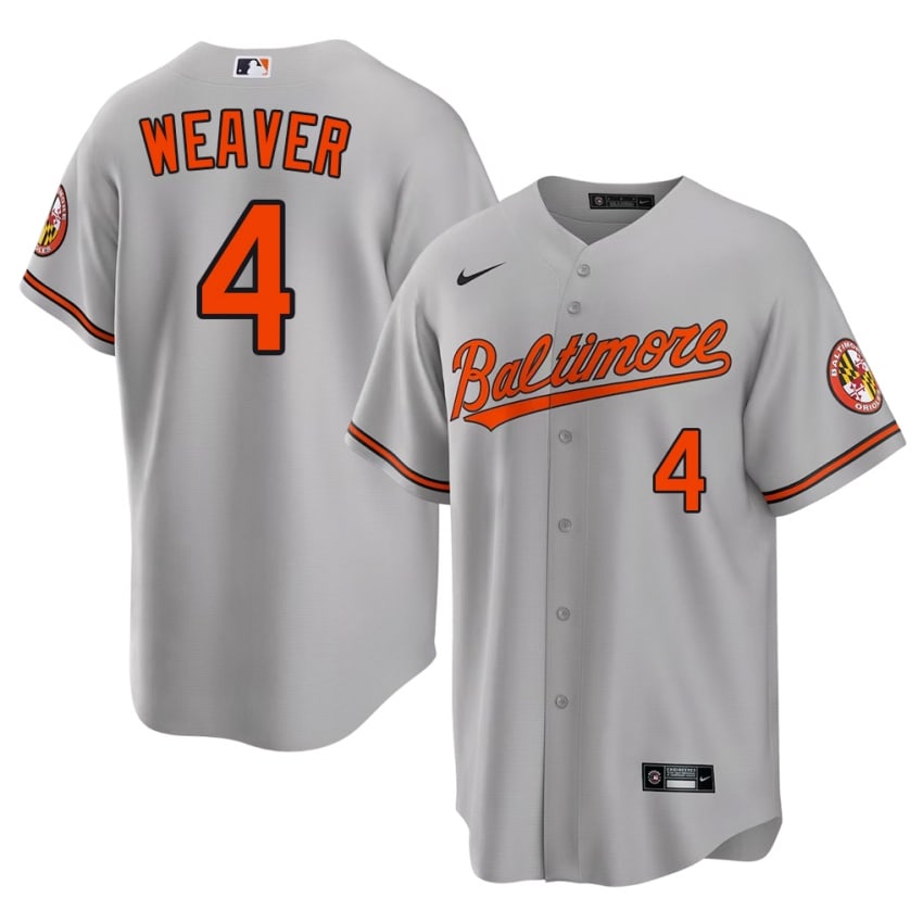 Orange Birds Earl Weaver Gray #4 Men Limited Jersey 868988-578