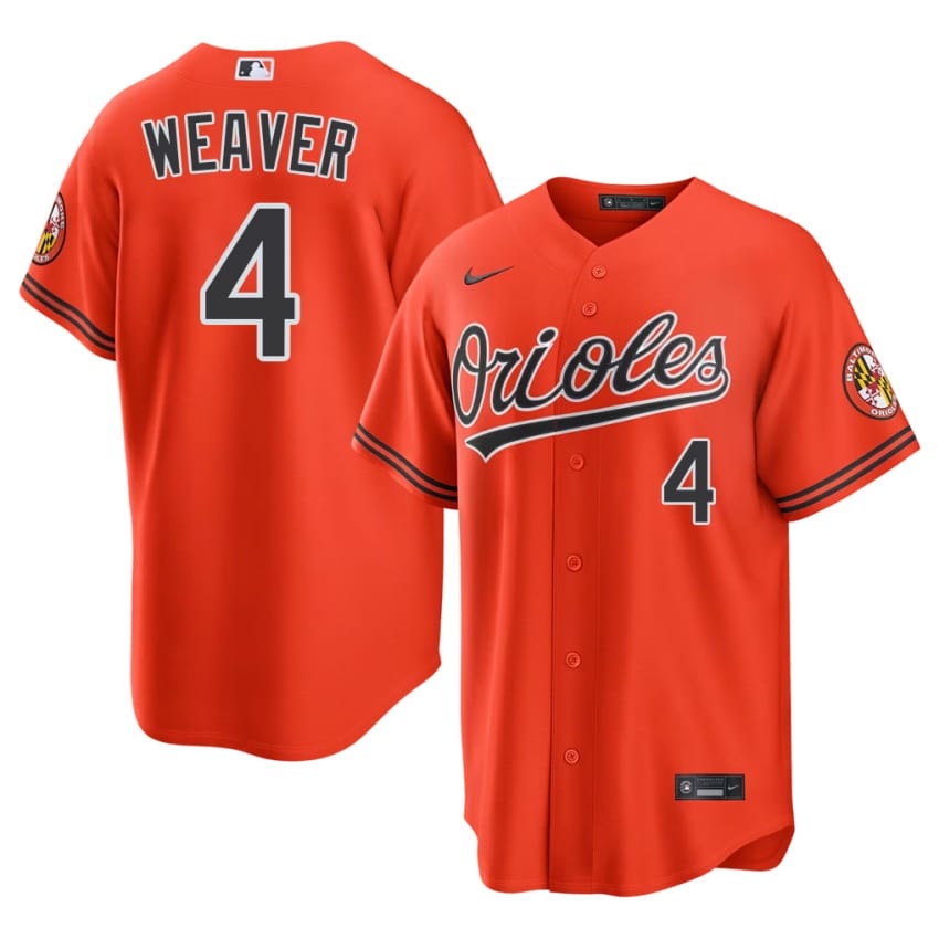 Orange Birds Earl Weaver Orange #4 Men's Authentic Jersey 678515-722