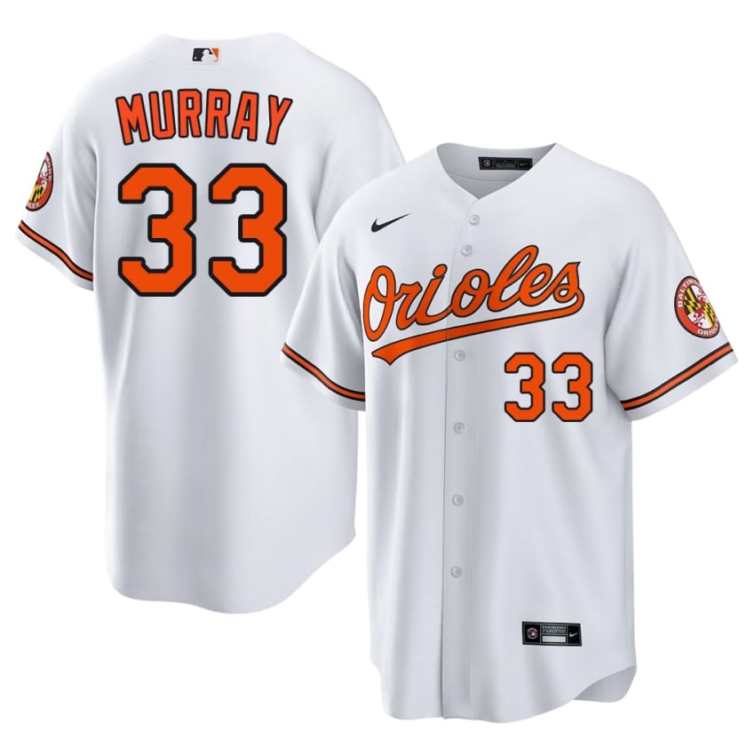 BAL Orioles Eddie Murray White #33 Men's New Jerseys 891958-512