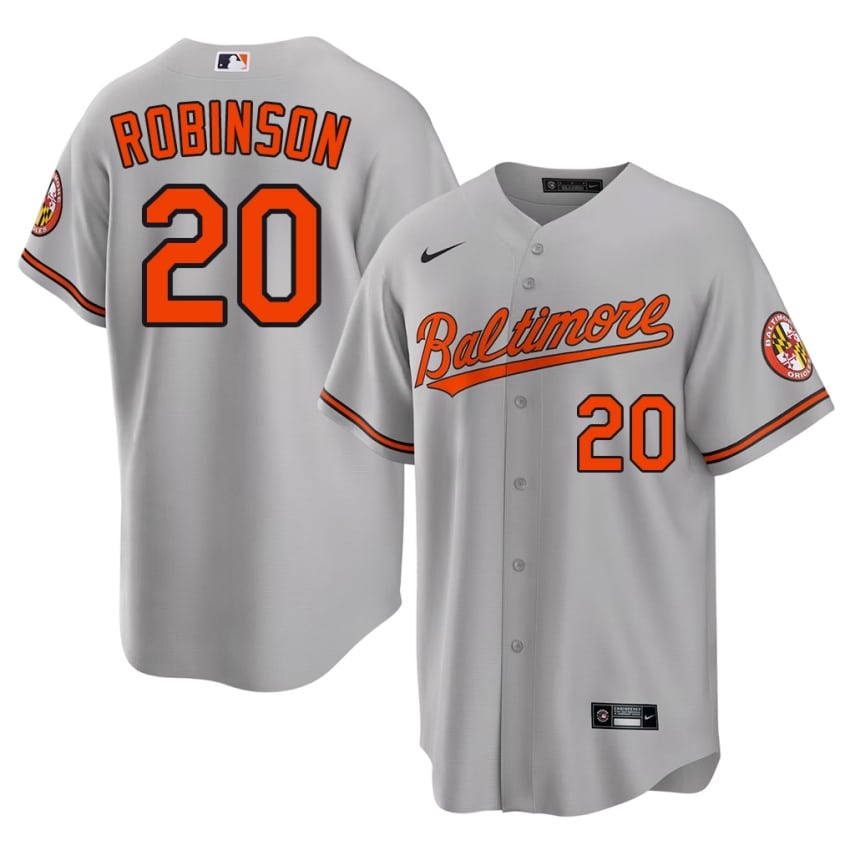 BAL Frank Robinson Gray #20 Men's Replica Jersey 134870-371