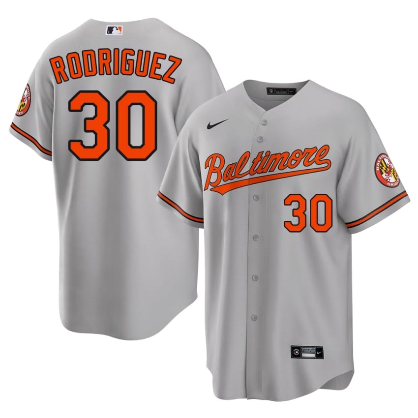 Birdland Grayson Rodriguez Gray #30 Mens Stitched Jersey 187481-185