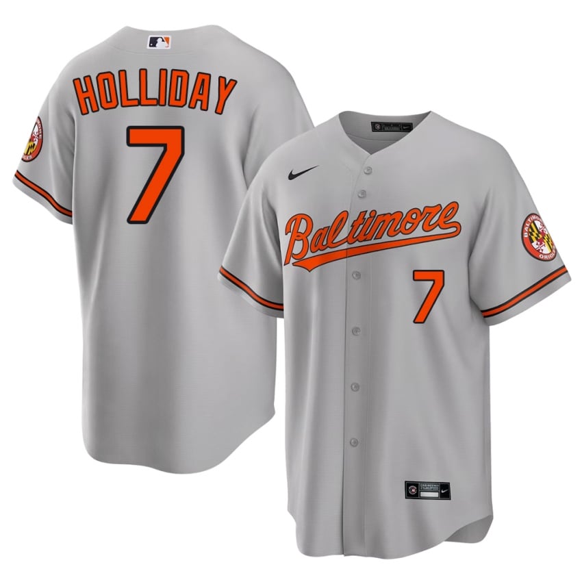 BAL O's Jackson Holliday Gray #7 Mens 2026 Jersey 601014-941