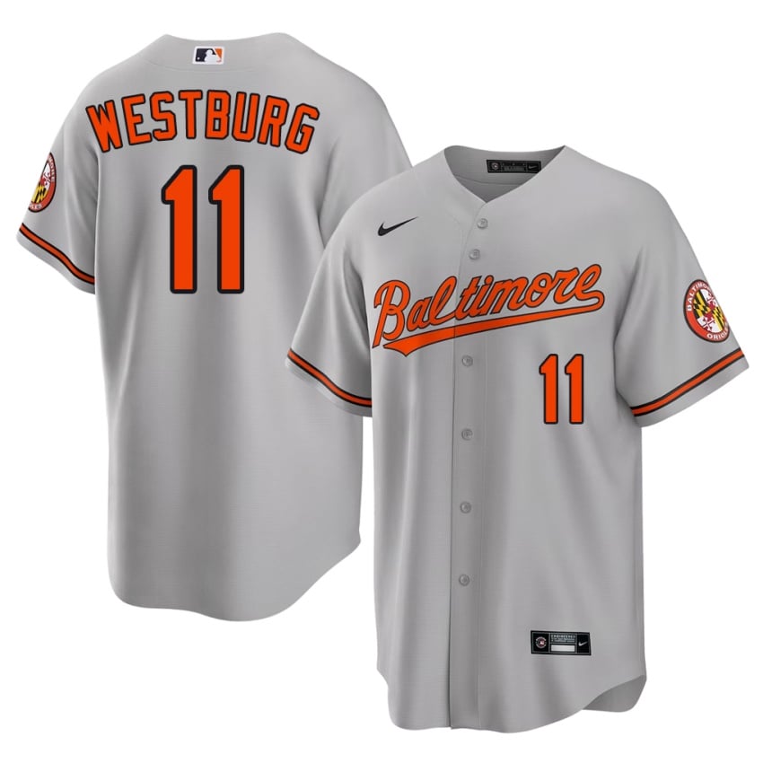 Baltimore Orioles Jordan Westburg Gray #11 Men Authentic Jersey 466005-897