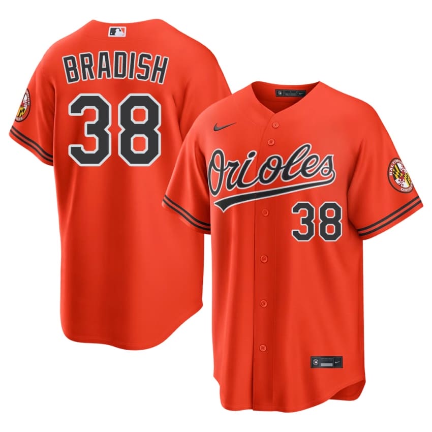 The Birds Kyle Bradish Orange #38 Men's 2026 Jersey 582405-190