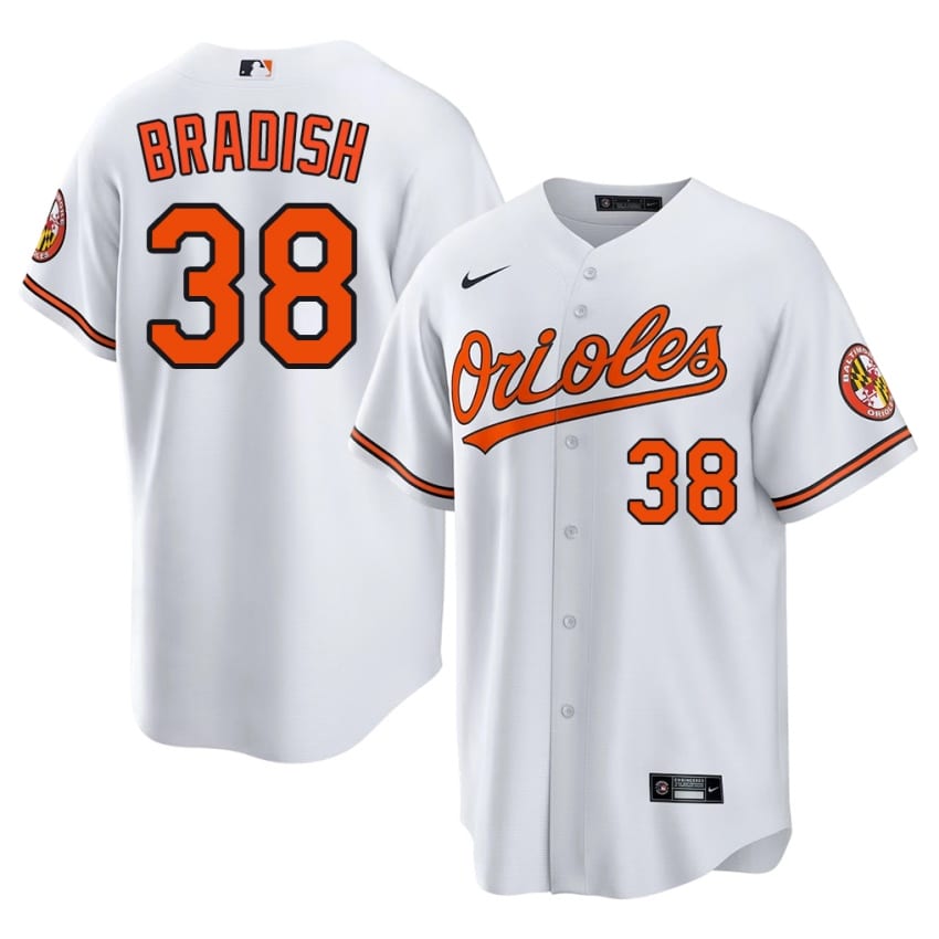 Baltimore Orioles Kyle Bradish White #38 Mens Official Jerseys 892354-507