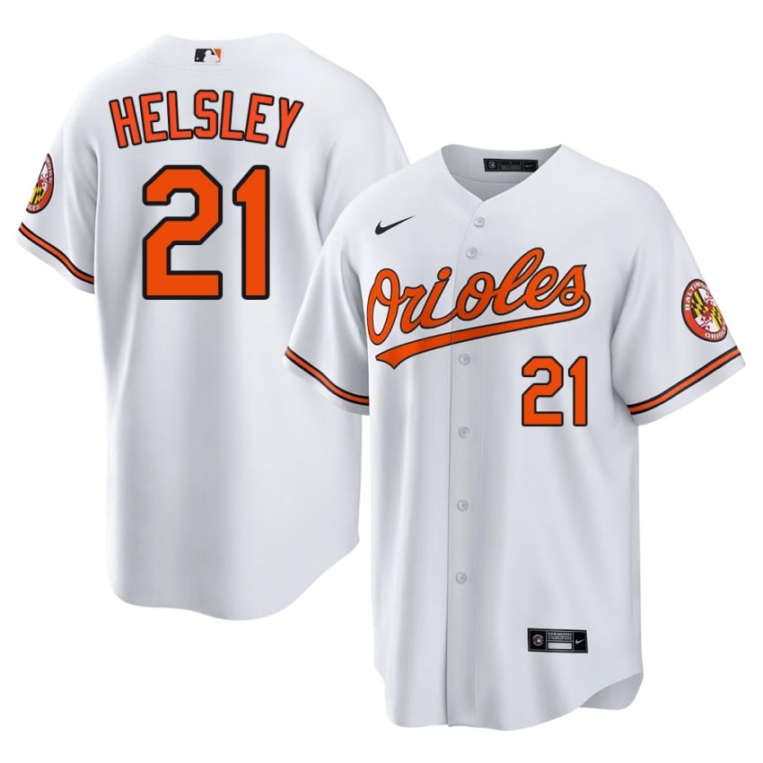 Baltimore O's Ryan Helsley White #21 Mens Limited Jersey 426420-112