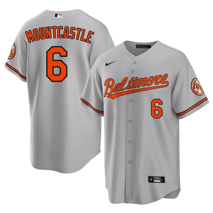Birds Ryan Mountcastle Gray #6 Men's MLB Jerseys 141790-374