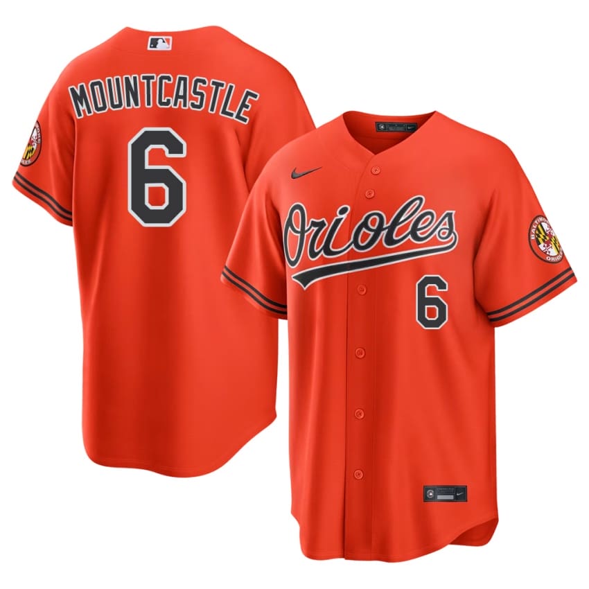 BAL O's Ryan Mountcastle Orange #6 Men Player Jersey 556388-681