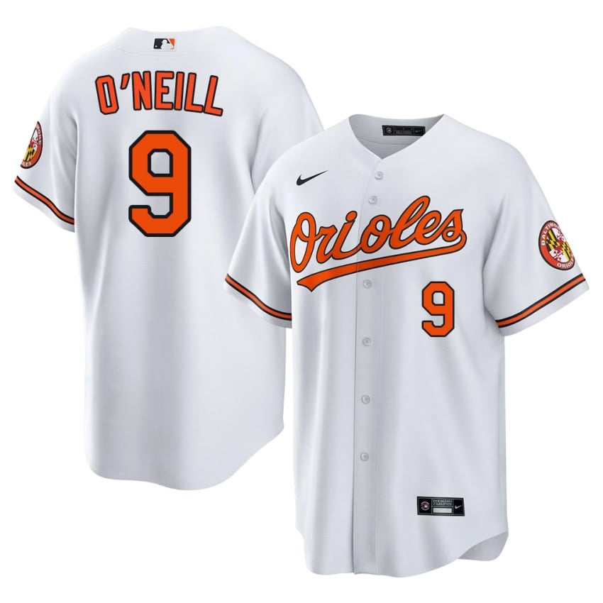 BAL Orioles Tyler O'Neill White #9 Men's Player Jerseys 513893-218