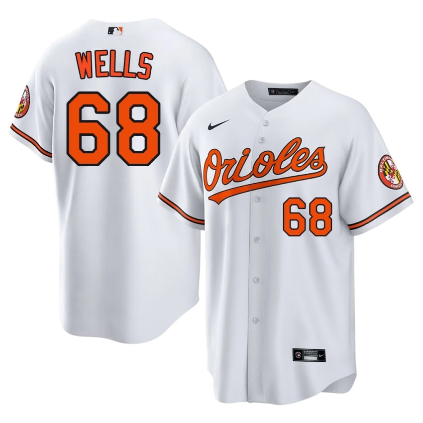 BAL Tyler Wells White #68 Men's Popular Jersey 711194-894