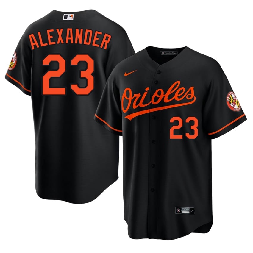 BAL O's Blaze Alexander Black #23 Men Stitched Jerseys 759013-323