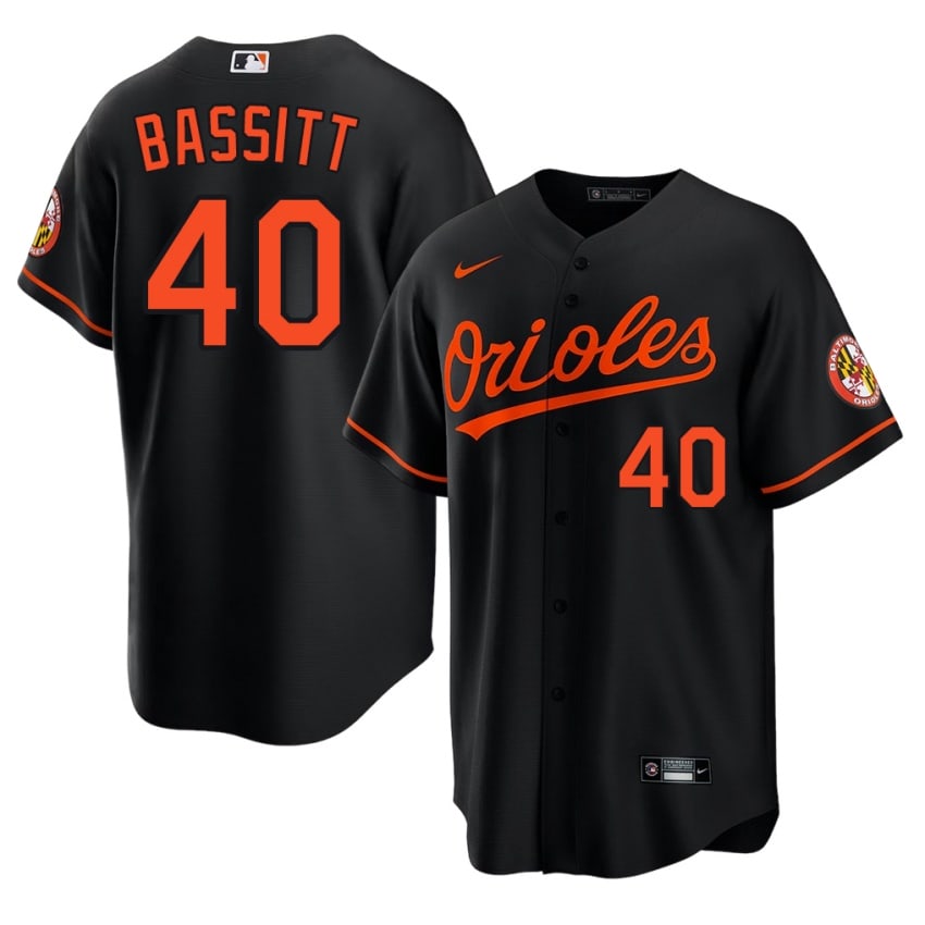 O's Chris Bassitt Black #40 Mens Limited Jersey 851665-452