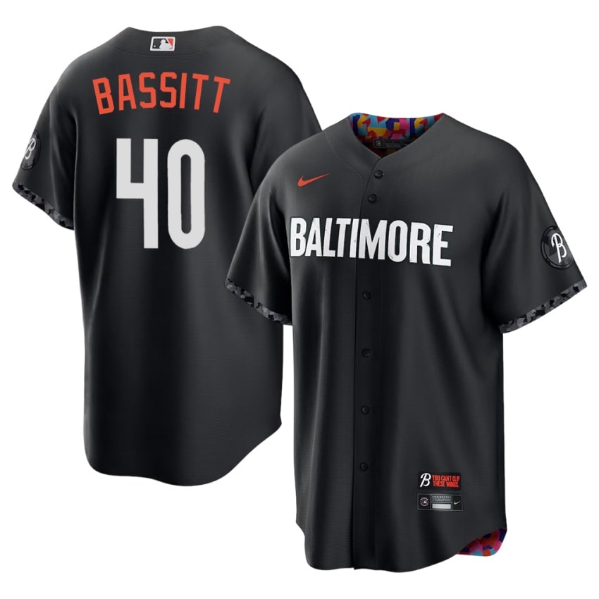 Baltimore Orioles Chris Bassitt Black City Connect #40 Men Stitched Jersey 561162-731