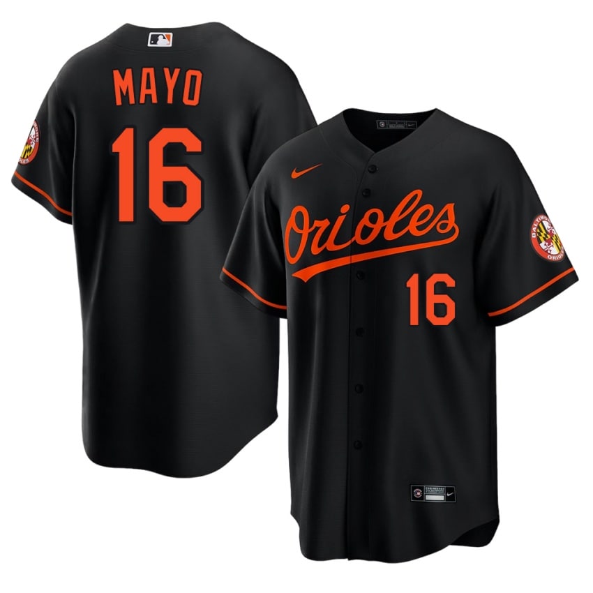Orioles Coby Mayo Black #16 Mens 2026 Jersey 575039-533