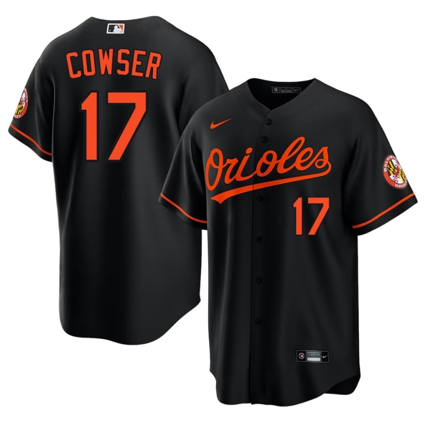Orioles Colton Cowser Black #17 Mens MLB Jersey 386009-419
