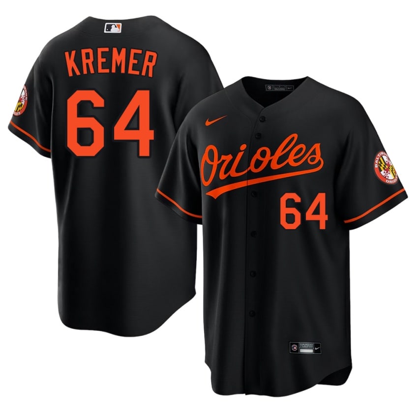 Birds Dean Kremer Black #64 Mens Limited Jersey 140701-559