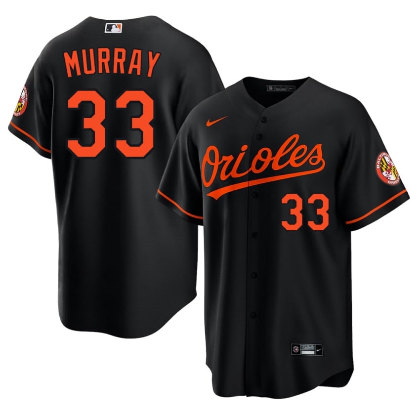 Birdland Eddie Murray Black #33 Mens Popular Jerseys 663474-786