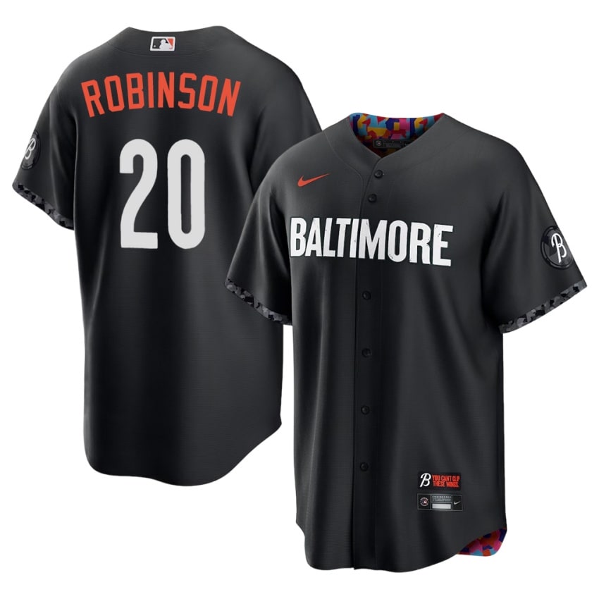 Baltimore Orioles Frank Robinson Black City Connect #20 Men's Game Jerseys 823490-706