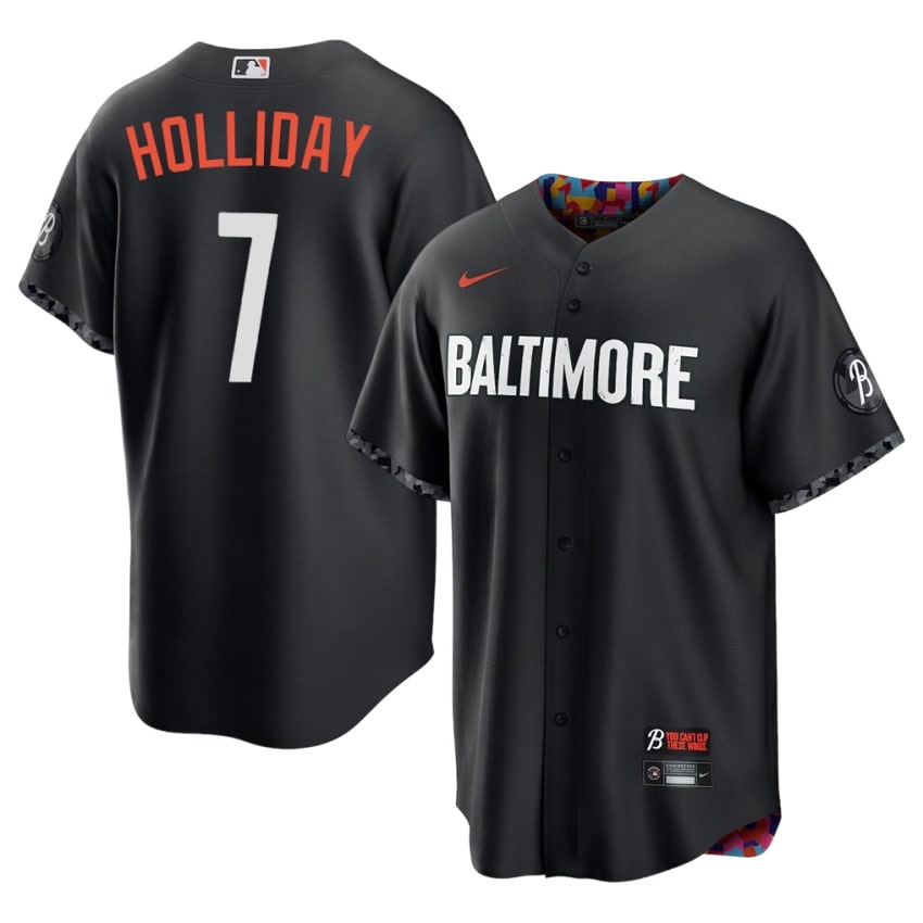 Orioles Jackson Holliday Black City Connect #7 Mens Stitched Jerseys 964585-215