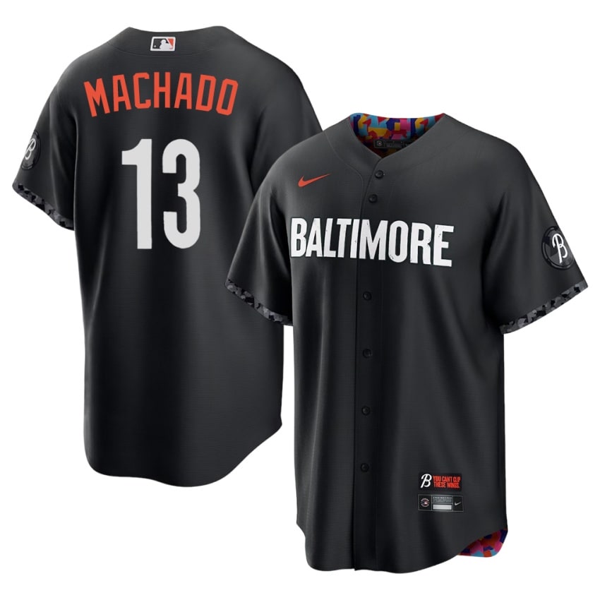BAL Orioles Manny Machado Black City Connect #13 Men New Jerseys 561576-257