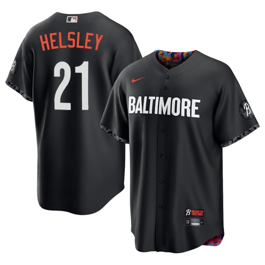 BAL Orioles Ryan Helsley Black City Connect #21 Mens Replica Jerseys 274738-299