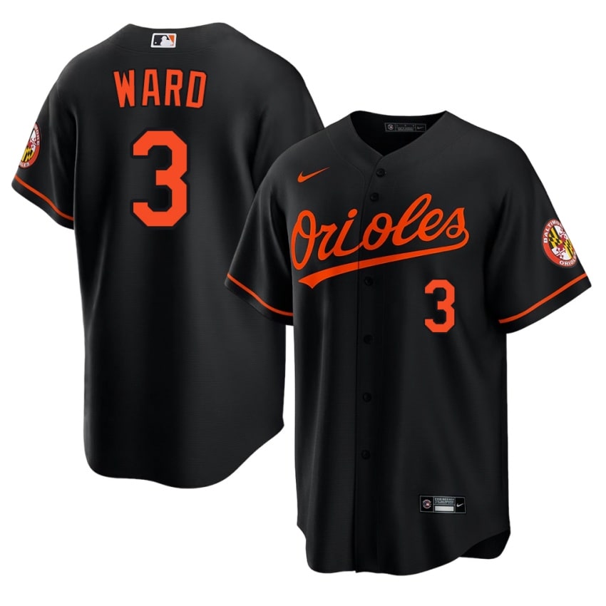 Baltimore Orioles Taylor Ward Black #3 Mens Player Jersey 420241-738