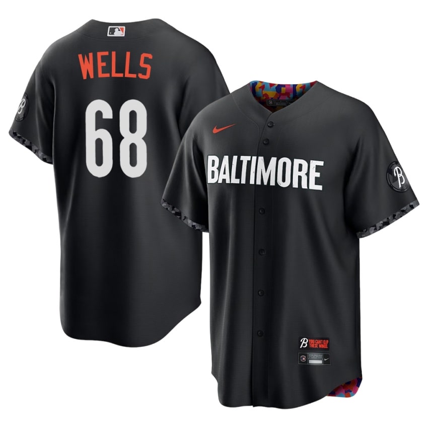 The Birds Tyler Wells Black City Connect #68 Mens Embroidery Jersey 705680-810
