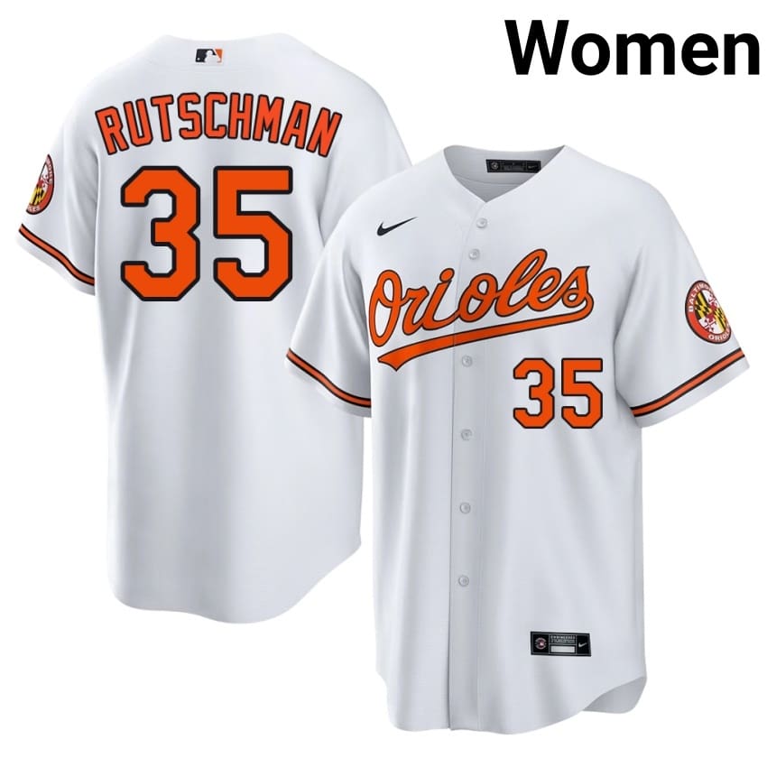 Birds Adley Rutschman White #35 Women's Game Jersey 711670-897