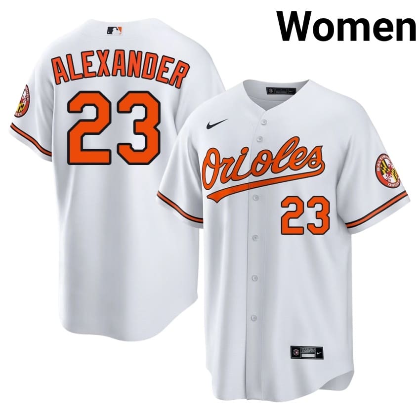 O's Blaze Alexander White #23 Women's 2026-27 Jersey 338105-908