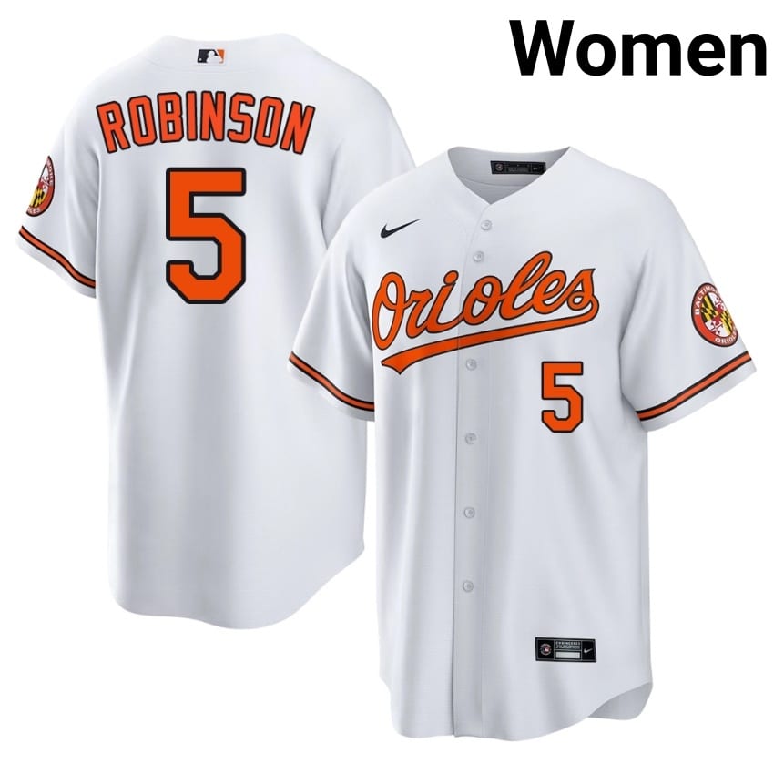 Birds Brooks Robinson White #5 Womens Limited Jerseys 666388-407