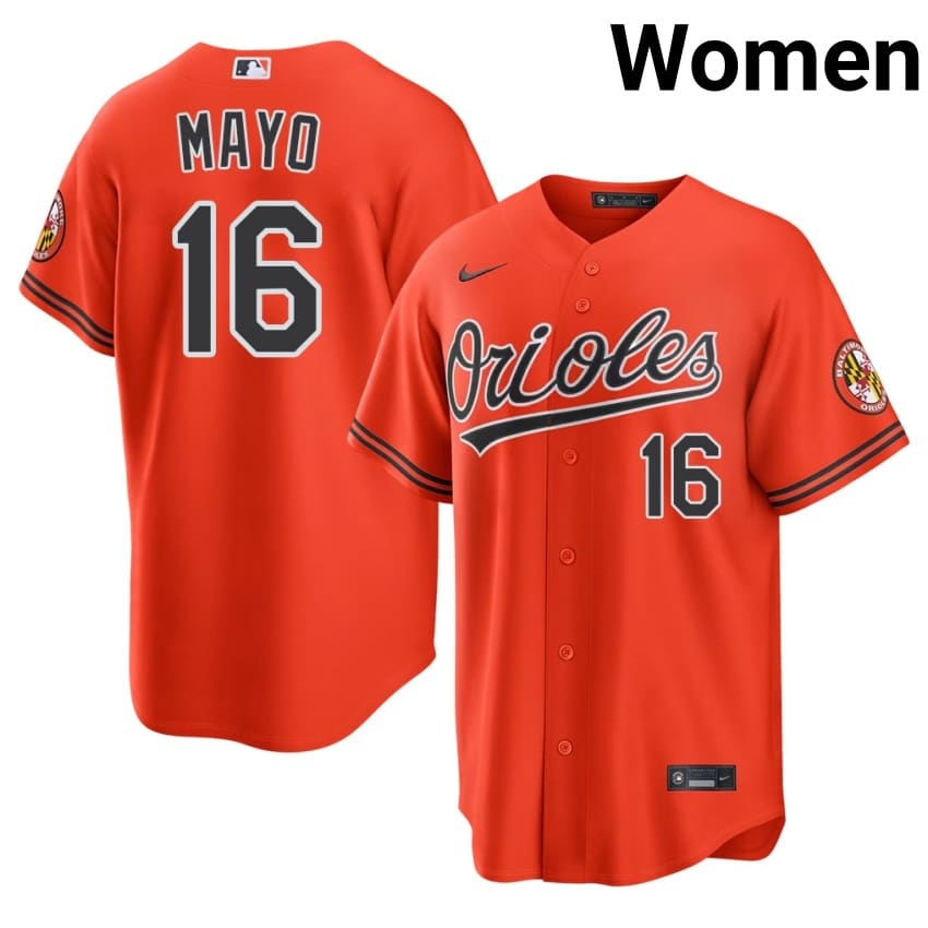 BAL Coby Mayo Orange #16 Womens Game Jersey 845967-378