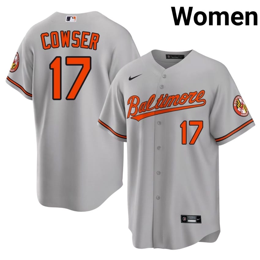 Baltimore O's Colton Cowser Gray #17 Womens Popular Jersey 132830-604