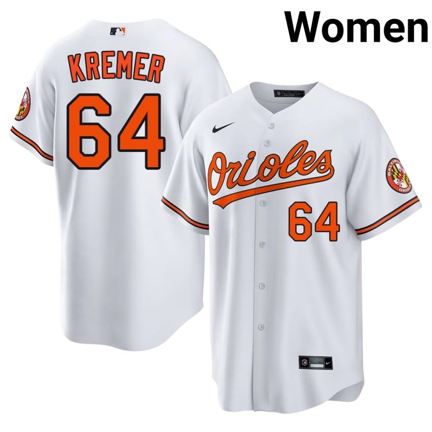Birds Dean Kremer White #64 Womens Popular Jersey 482188-293