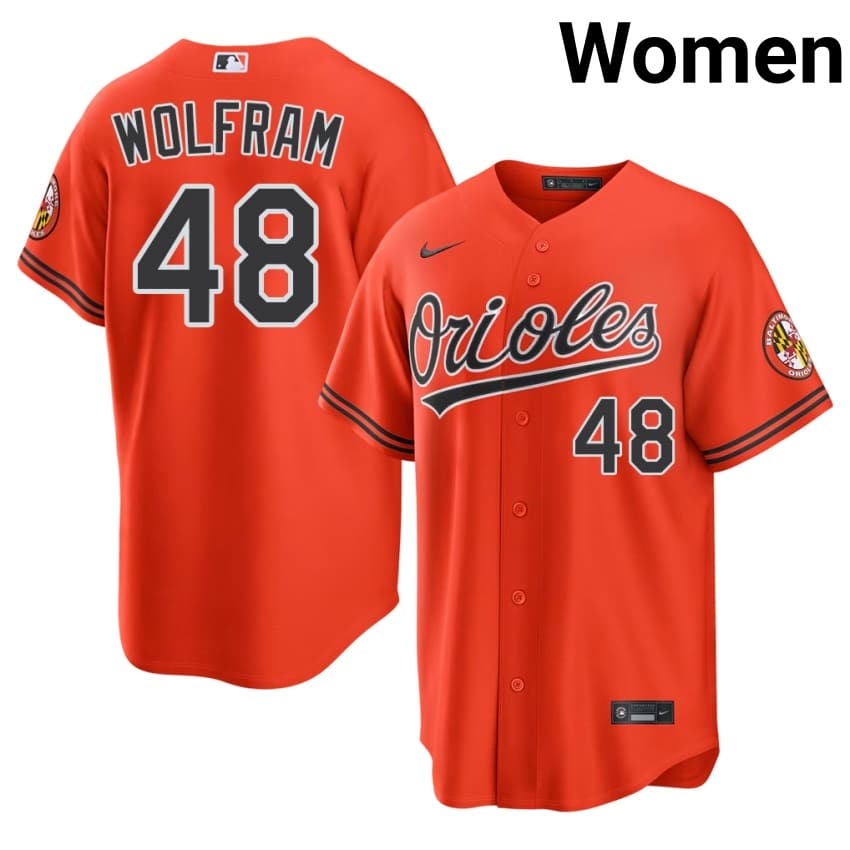The Birds Grant Wolfram Orange #48 Women's Player Jersey 867129-717
