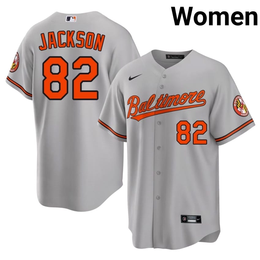 Baltimore Orioles Jeremiah Jackson Gray #82 Women's Authentic Jersey 466695-936