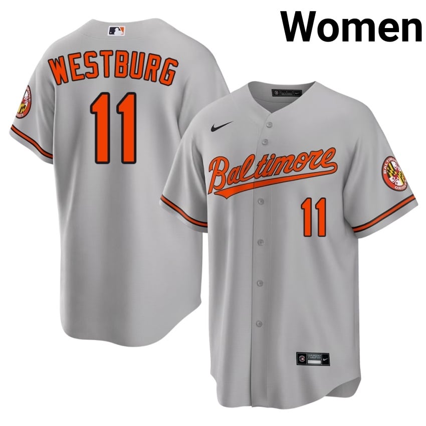 BAL Jordan Westburg Gray #11 Women 2026 Jerseys 999209-811
