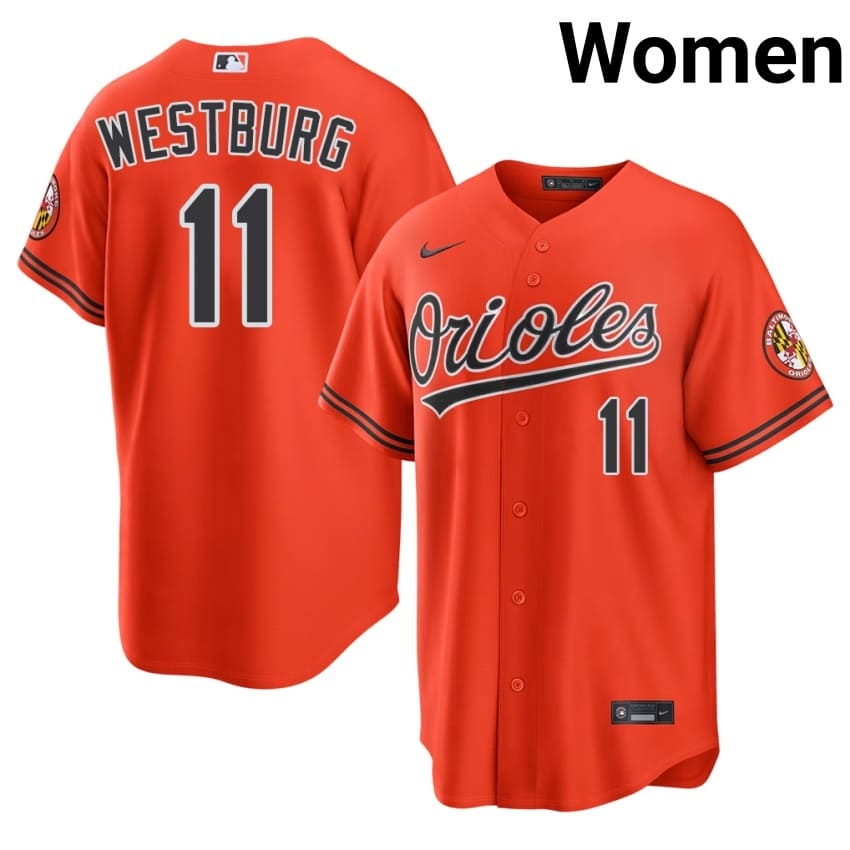O's Jordan Westburg Orange #11 Womens 2026-27 Jersey 828529-729