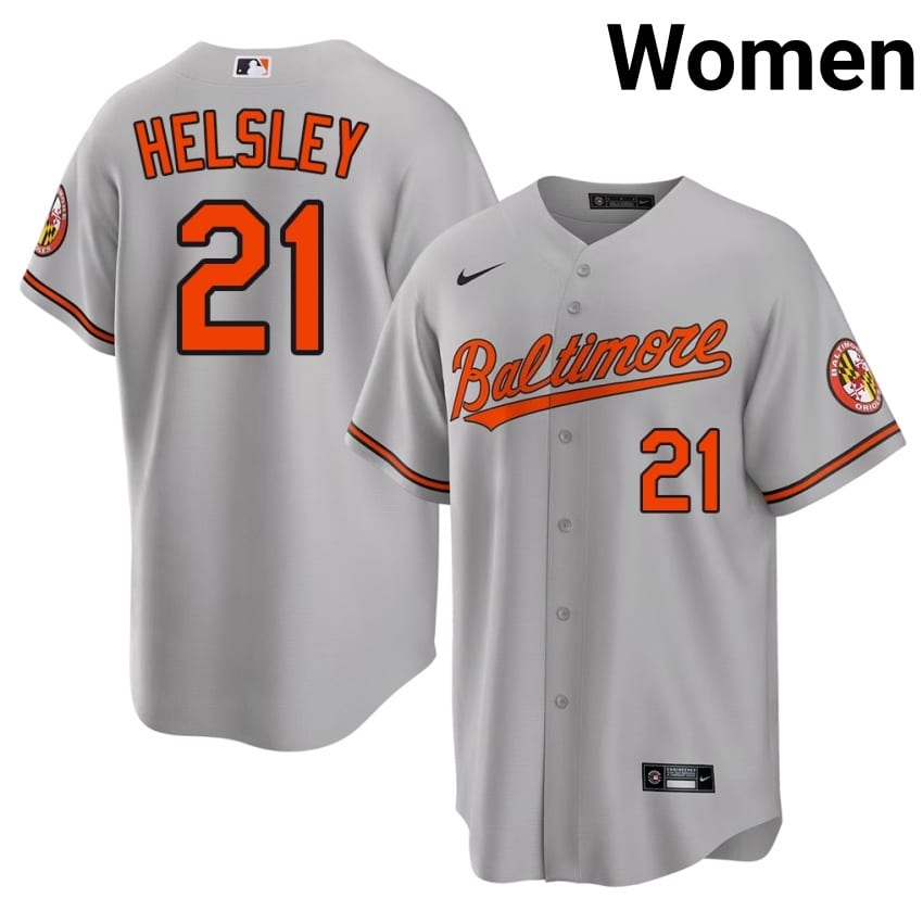 O's Ryan Helsley Gray #21 Women's Replica Jersey 220503-772