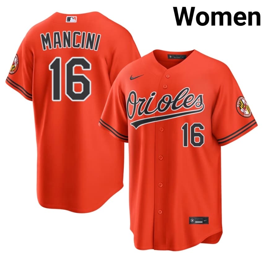 Baltimore Orioles Trey Mancini Orange #16 Womens Embroidery Jerseys 768352-290