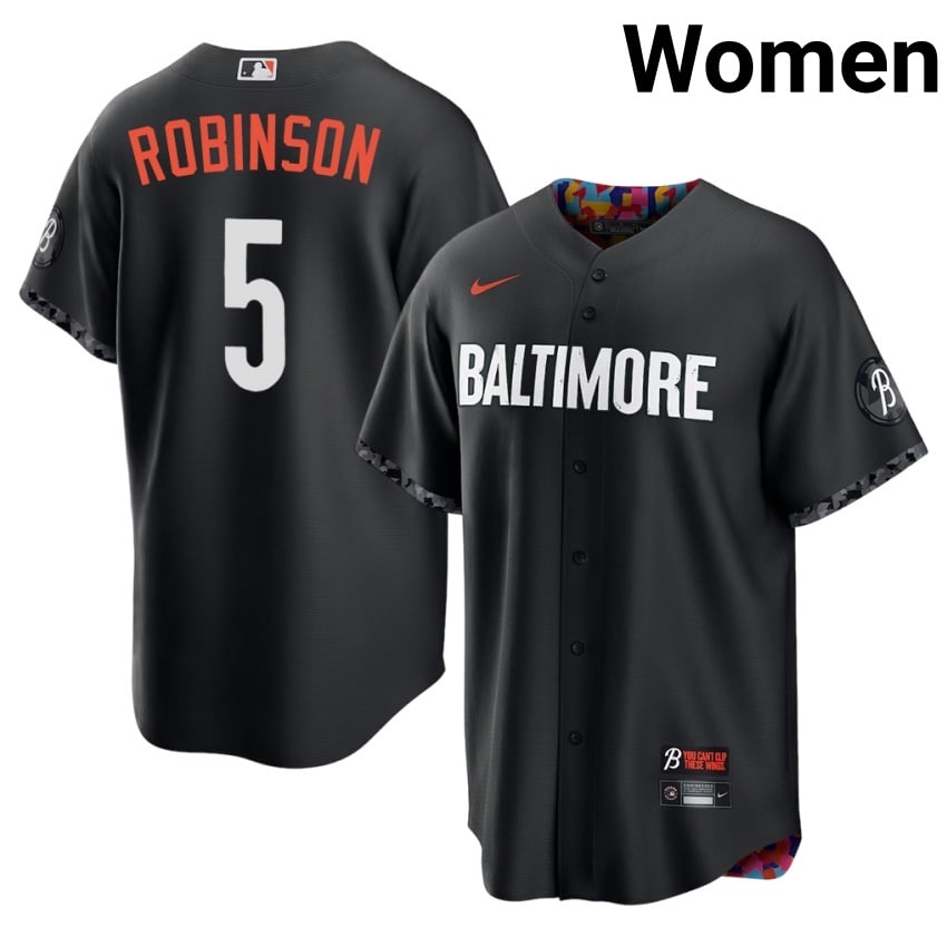 Baltimore Brooks Robinson Black City Connect #5 Womens Embroidery Jerseys 167639-374