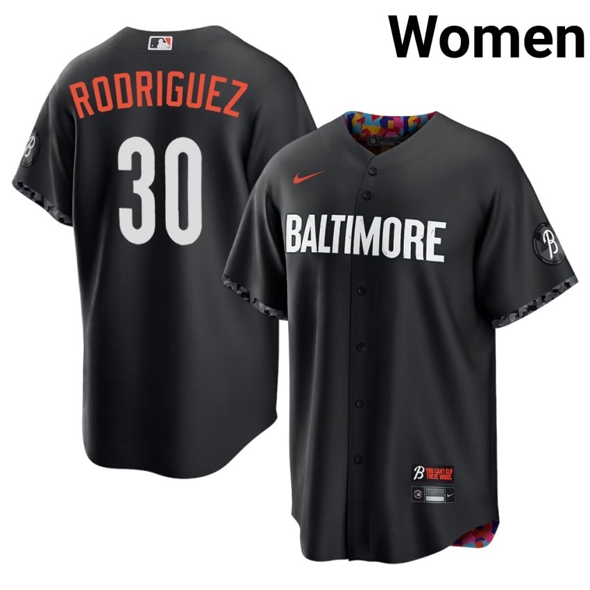 Orange Birds Grayson Rodriguez Black City Connect #30 Women Popular Jerseys 664554-336