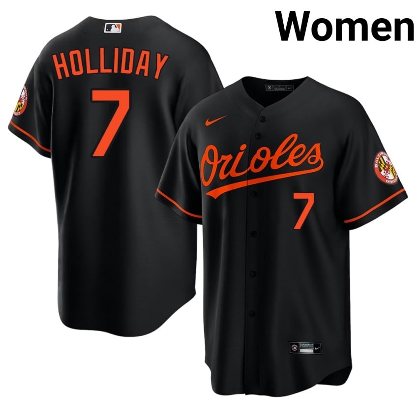Orange Birds Jackson Holliday Black #7 Women 2026 Jerseys 530322-743