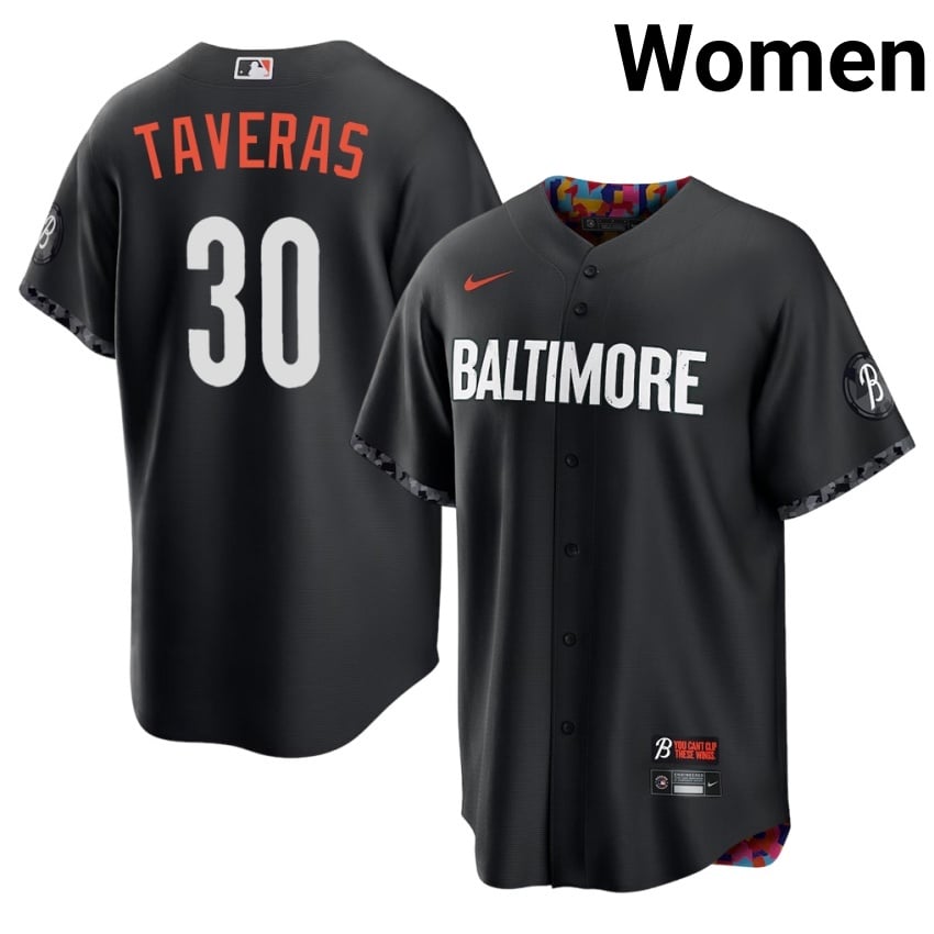 The Birds Leody Taveras Black City Connect #30 Womens Stitched Jersey 820135-187