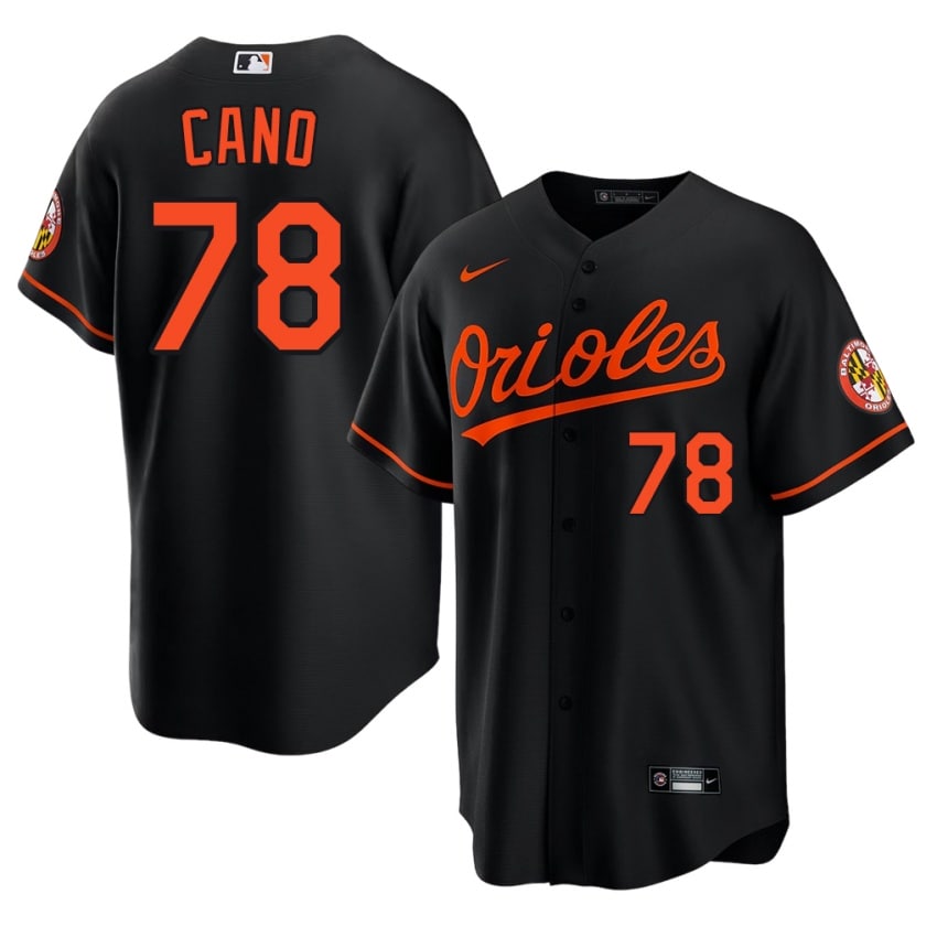 BAL Orioles Yennier Cano Black #78 Men Replica Jersey 137192-130