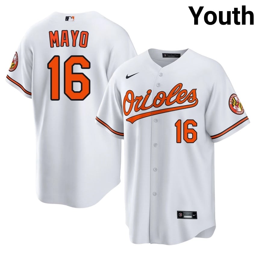 Birdland Coby Mayo White #16 Youth Player Jersey 765694-581