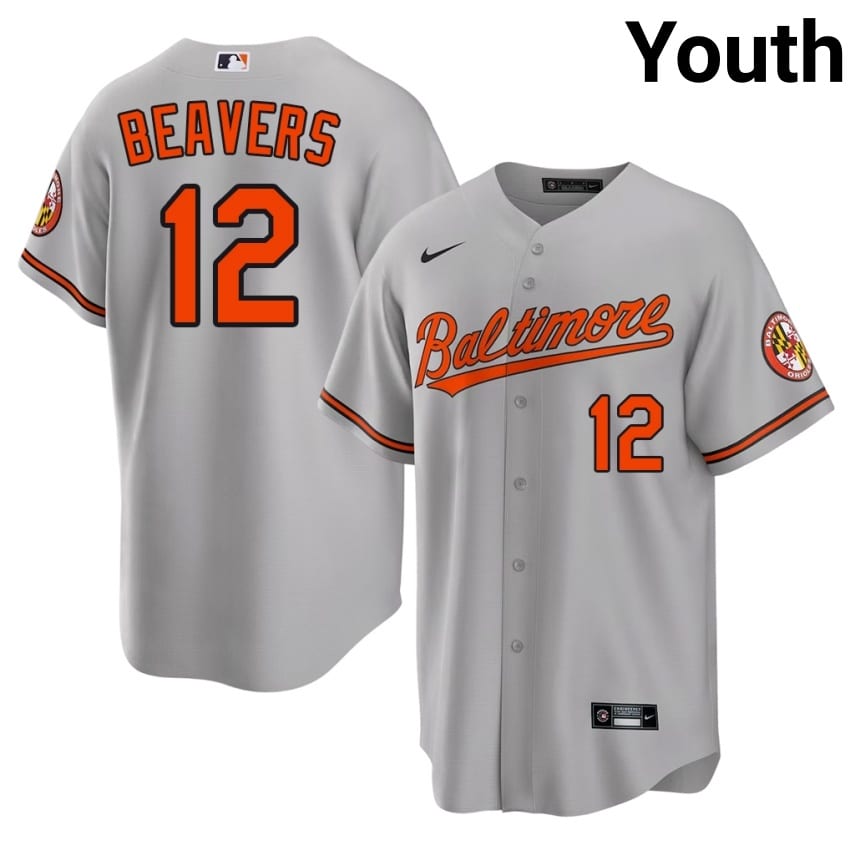 Birdland Dylan Beavers Gray #12 Youth Popular Jerseys 928929-735