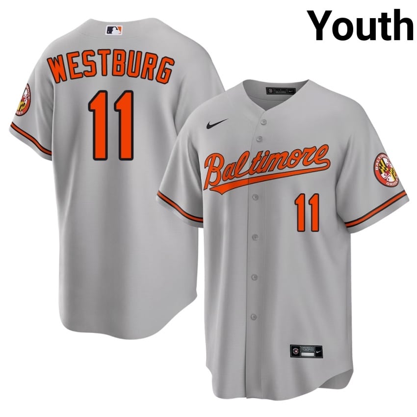 Baltimore Jordan Westburg Gray #11 Youth Player Jerseys 417936-407