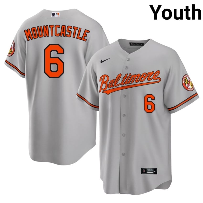 BAL Ryan Mountcastle Gray #6 Youth Stitched Jersey 778646-990